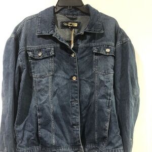 Suzanne Betro oversized denim jacket size L.